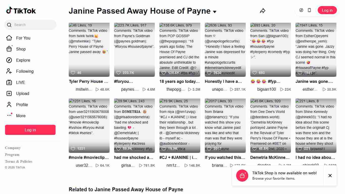 Janine Passed Away House of Payne TikTok